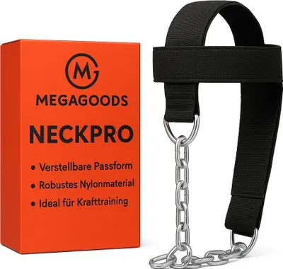 Produktbild von Nackentrainer Kopfgeschirr verstellbar für Muskelaufbau Fitness DE.