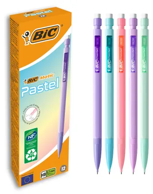 Obrázok produktu pre BIC Matic Pastel, Modrá, Zelená, orgován, Ružová, Purpurová, Bezfarebný, HB, 0,7 mm, Šesťhranný, Stiahnuteľný