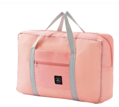 Produktbild von Tragbare, faltbare, wasserdichte Reisetasche für Sport, Fitnessstudio und Urlaub (Pink)