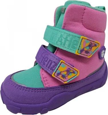 A single child's winter boot is shown against a white background.