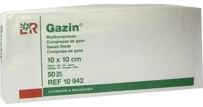 Productafbeelding van GAZIN Mullkompressen 10x10 cm, 32-laags, steriel, 50 kompressen