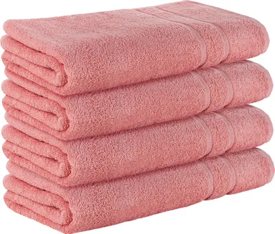 Produktbild von StickandShine 4er SET Premium Frottee Saunatuch 80x200 cm in lachs  in 500g/m² aus 100% Baumwolle