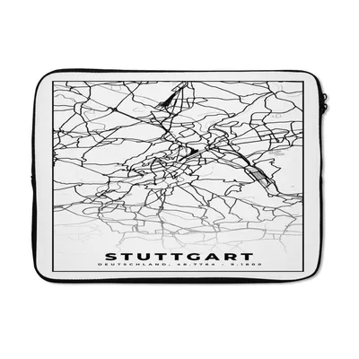 Produktbild von MuchoWow® Laptop Hülle 14 ZollStuttgart - Stadtplan - Karte Laptoptasche - Laptoptasche - Stoßsicher - Schutzhaube