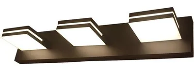 Obrázek produktu pro LED osvětlení do koupelny (3 lampy, 50 cm), moderní koupelnové nástěnné osvětlení z matného černého akrylu nad zrcadlem (tříbarevné světlo)