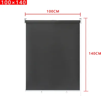 Image de UISEBRT Store extérieur vertical Store pare-vue Store pare-soleil Store balcon Store pare-vue Fonction thermique 100 X 140cm Anthracite
