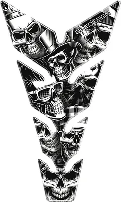 Produktbild von Onedesign Tankpad Max Skulls1