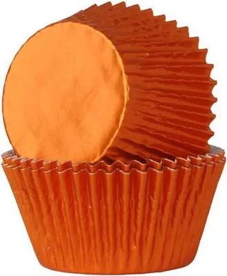 Produktbild von 24 Muffinförmchen Orange Metallic