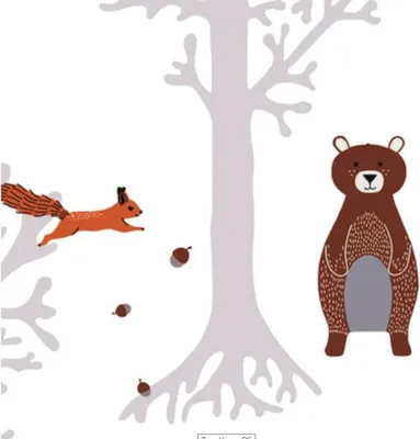 Immagine prodotto di Vliestapete 38134-1 Little Love Waldtiere grau braun