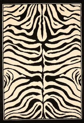 Image de Tapis de salon et de chambre à coucher avec motif animalier tissé AF1 ZEBRO