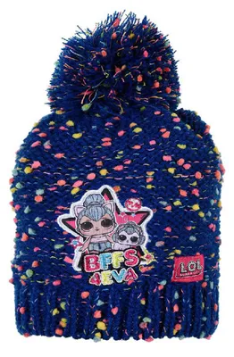 Produktbild von L.O.L. Surprise! Kinder Mädchen Winter-Mütze Bommelmütze , Farbe:Blau, Größe:52