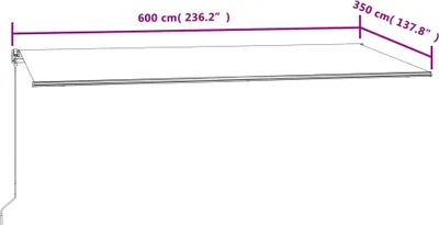 Produktbild von vidaXL Markise Automatisch Einziehbar 600x350 cm Creme