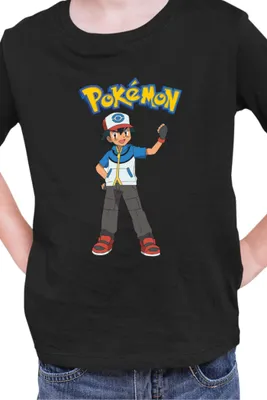 Zdjęcie produktu dla Koszulka Dziecięca Japan Manga Anime Comics Pokemon 015, / Czarny