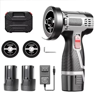 Produktbild von Mini-Winkelschleifer - Tragbares Schleifgerät - 16,8 V - Zum Schleifen, Polieren und Schneiden - Ohne Akku - Schwarz/Rot