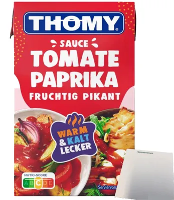 Produktbild von Thomy Sauce Tomaten Paprika (250ml Packung) + usy Block