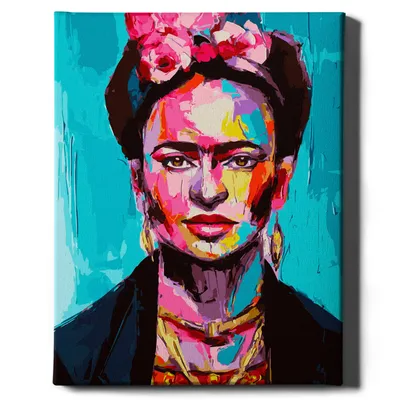 Immagine prodotto di Oh Art! - Set Frida paint by numbers - 40x50cm, con cornice in legno e pennelli fai da te