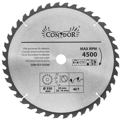 Zdjęcie produktu dla Condor Piła Tarczowa Widiowa 350 X 30 X 40-Zębów