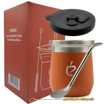 Productafbeelding van Un Mate Termolid DualFlow PRO yerba mate set Sakura Pink – RVS beker 230 ml, bombilla en deksel