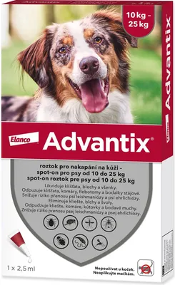 Immagine prodotto di Pipetta Advantix Spot-on, 1 flacone da 2,5 ml, per animali da 10 a 25 kg
