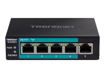 Obrázek produktu pro TRENDnet TE-FP051 - Switch - neřízený - 4 x 10/100 (PoE+)