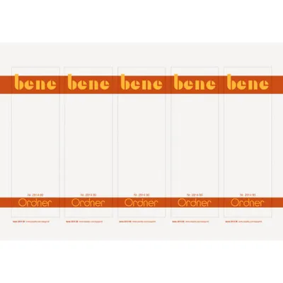 Immagine prodotto di bene 291490 bene Einsteck-Rückenschilder weiß für 8,0 cm Rückenbreite, 50 St.