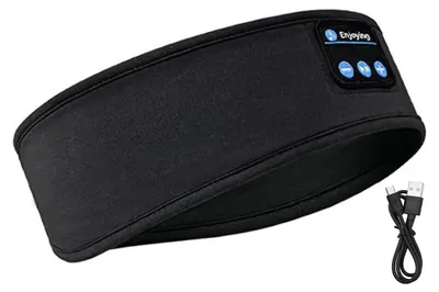 Produktbild von Bluetooth-Schlafmaske mit Musikwiedergabe und Anrufannahme, Schlafmaske mit Kopfhörern zum Schlafen, für Yoga und Reisen.