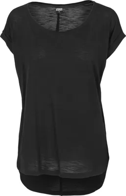 Productafbeelding van Urban Classics dames T-shirt met korte mouwen, model Synwage, kleur zwart, maat M