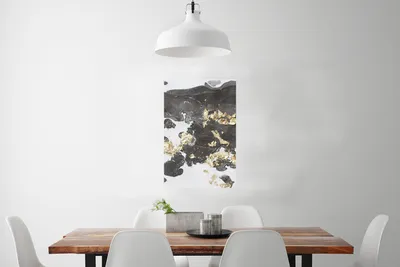 Produktbild von MuchoWow® Poster Marmor - Grau - Gold 40x60 cm - Plakate für die Wand - Poster Babyzimmer