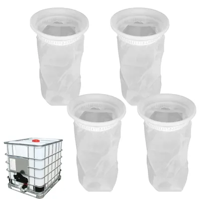 Imagen del producto de Filtros IBC de nylon, paquete de 4 unidades, para una filtración fina en depósitos de agua de lluvia, filtros industriales