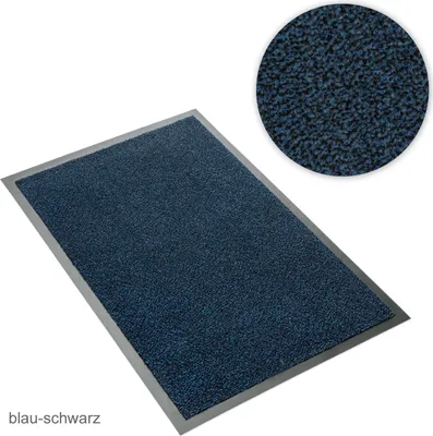 Produktbild von Schmutzfangmatte - Sauberlaufmatte blau-schwarz-meliert 60 x 90 cm