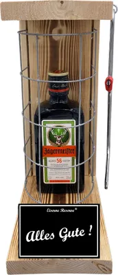 Produktbild von Jägermeister - Alles Gute - Eiserne Reserve Gitterkäfig Bier Geschenk Alles Gute