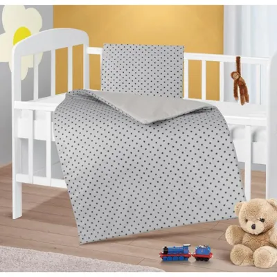 Obrázok produktu pre Detská prikrývka a vankúš – 75 x 100 cm, 42 x 32 cm – sivá