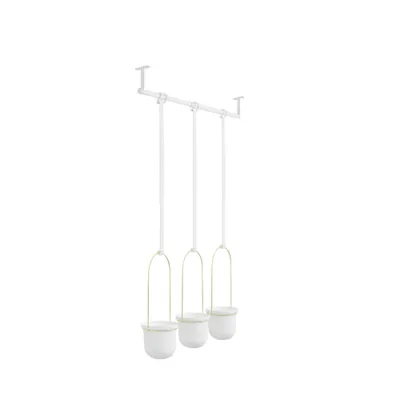 Produktbild von UMBRA Blumenampel TRIFLORA Pflanztopf Blumentopf Pflanzenhalter weiß 1011748-524