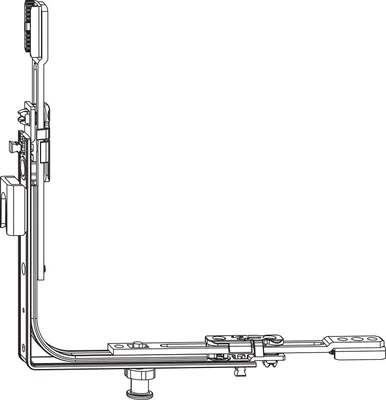 Produktbild von ROTO NT/NX Eckumlenkung Stulp Bodenschwelle unten 1V Falzluft 10 mm silber