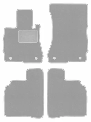 Produktbild von Velours-Fußmatten für Mercedes W221 2005-2013 (S-Klasse, Limousine lang) – 4-tlg, Grau, passgenau – Wielganizator OSLO