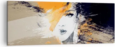 Produktbild von Bild auf Leinwand - Leinwandbild - Abstraktion Frau - 140x50cm - Wand Bild - Wanddeko - Wandbilder - Leinwanddruck - Bilder - Kunstdruck - Wanddekoration - Leinwand bilder - Wandkunst - AB140x50-3656