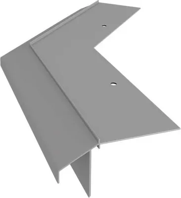 Produktbild von Renoplast Aluminium Traufprofil K10R Harzböden, Außenecke 135°, Grau