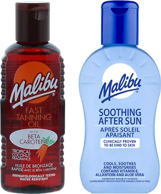 Productafbeelding van Malibu zonneolie 100 ml + aftersun balsem 100 ml Bruiningsset