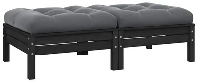 Produktbild von VidaXL 806662, Schwarz, Holz, Stoff, Polyester, Erwachsene & Kinder, 1270 mm, 635 mm, 285 mm