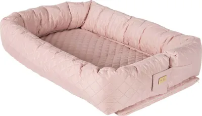 Produktbild von roba Babylounge 3 in 1 'roba Style', Kuschelnest, rosa/mauve, Wickelauflage, Bettschlange