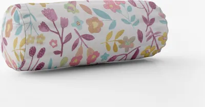 Produktbild von SCHÖNER LEBEN. Kissenhülle Panama Betty Parma Violet Blumen lila Größe 15x40cm (ØxB) Nackenrolle 15x40cm (ØxB) Nackenrolle Größe