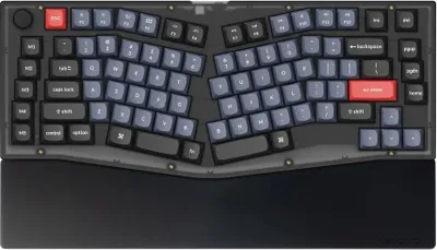 Immagine prodotto di Keychron Tastiera con poggiapolsi in silicone, ergonomica, nera, compatibile con le tastiere Q10 / Q10 Pro / Q10 Max / V10 / V10 Max