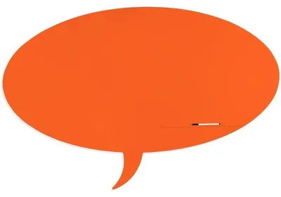 Produktbild von Symbol-Tafel Skinshape Sprechblase lackiert 100x150cm RAL 2008 hellrotorange.