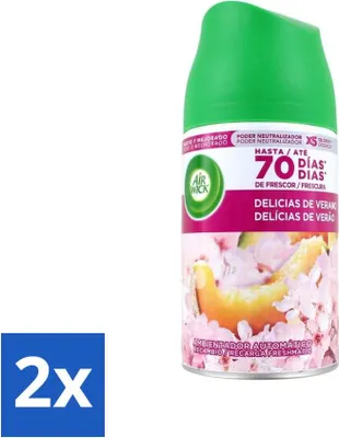 Image de Air Wick - Parfum d'ambiance rechargeable - Blissful Summer - Spray automatique - 250 ml - Pack économique - 2 pièces