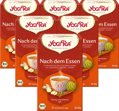 Produktbild von 6 x  YOGI TEA Nach dem Essen | 6 x 30,6g