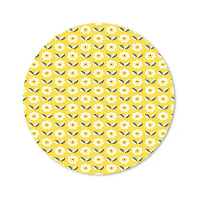 Produktbild von MuchoWow® Mauspad Mousepad Blume - Gelb - Muster - Sommer 50x50 cm - Mousepads - Maus Mat - Pad - Mausunterlage - Vinyl