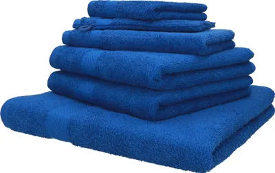 Produktbild von Betz 6er Handtuch-Set PALERMO 100% Baumwolle Farbe: blau