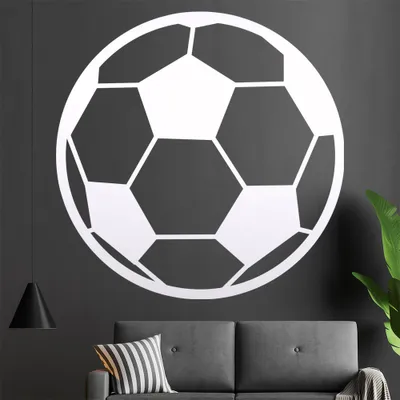 Fußball Wandtattoo In 6 Größen - Selbstklebender Wandaufkleber Für Jedes Zimmer