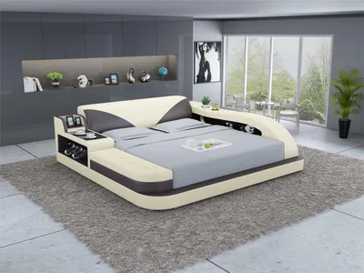 Obrázek produktu pro Multifunkční postel Manželské postele Moderní rám postele Postele 180x200cm Hotel New