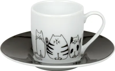 Obrázok produktu pre KÖNITZ 1150532075 Šálka na espresso FUNNY CATS 85 ml, porcelán