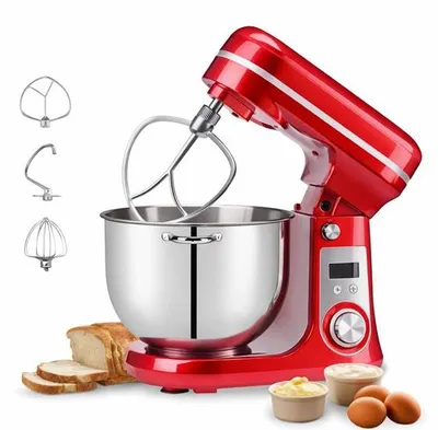 Image de Robot de cuisine 6 L, 1 200 W, acier inoxydable, rouge
